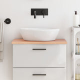 Bathroom Countertop Light Brown 60x30x2 cm Treated Solid Wood 3156101