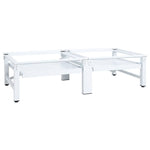 Washing and Drying Machine Pedestal with Pull-out Shelves White 51196