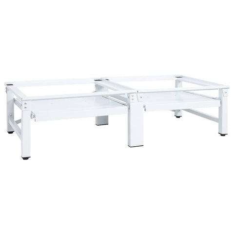 Washing and Drying Machine Pedestal with Pull-out Shelves White 51196