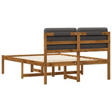 Bed Frame with Upholstered Headboard Natural and Dark Grey 3425355