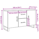 Sideboard Old Wood 100x36x60 cm Engineered Wood 857324