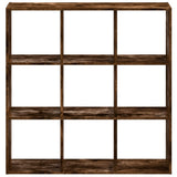 Bookcase Smoked Oak 102x32x102 cm Engineered Wood 852820