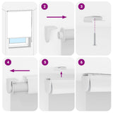 Shower Roller Blind with Cassette 140x240cm Fabric Width 136cm 4014972
