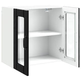 Wall Glass Cabinet LUCCA Black Oak 60 x 31 x 60 cm 8003823