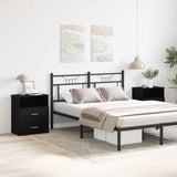 Nightstand 2 pcs Black Oak 50 x 32 x 60cm Engineered Wood 862052
