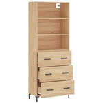 Highboard Sonoma Oak 69.5x34x180 cm Engineered Wood 3189384
