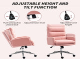 91-99cm Sherpa Fleece Office Chair - Pink T3398P329467