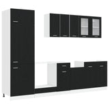 Kitchen Unit Lyon 8 pcs Black Oak Engineered Wood 3445843