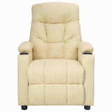 Recliner Chair Cream Fabric 339091
