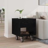 Bedside Table Black Oak 40.5 x 40 x 48 cm Engineered Wood 891058