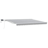 Manual Retractable Awning with LED Anthracite&White 400x300 cm 3215784