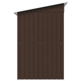 Garden Storage Shed Brown 194x121x181 cm Steel 47027