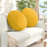 Seat Cushions 2 pcs Light Yellow 80 cm Corduroy Fabric 42014266