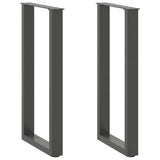 Console Table Legs U-Shaped 2 pcs Anthracite 38x cm Steel 4013174
