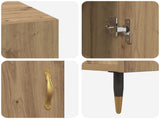 Desk with Shelf Artisan oak 140 x 50 x 75 cm Engineered wood 879523