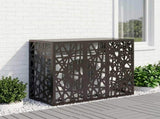 Air Conditioner Cover Black 110 x 50 x 80 cm Steel 8014164