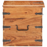 ZNTS Chest 40x40x40 cm Solid Acacia Wood 289645