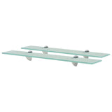 Floating Shelf Set of 2 Clear Tempered safety glass Medium 3051497