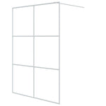Walk-in Shower Wall White 140x195 cm Clear ESG Glass 152124