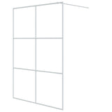 Walk-in Shower Wall White 140x195 cm Clear ESG Glass 152124