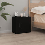 ZNTS Wall-mounted Bedside Cabinets 2 pcs Black 50x30x47 cm 816867
