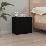 ZNTS Wall-mounted Bedside Cabinets 2 pcs Black 50x30x47 cm 816867