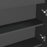 Bathroom Mirror Cabinet 80x15x60 cm MDF Anthracite 331536