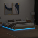 Bed Frame with LED without Mattress Sonoma Oak 200x200 cm 3209767