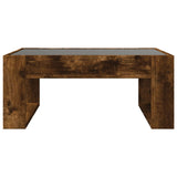 Coffee Table with Infinity LED Smoked Oak 70x53x30 cm 847634