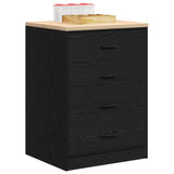 ZNTS Garage Storage Cabinet Black 60x51x85 cm Solid Wood Pine 860599