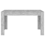 ZNTS Dining Table Concrete Grey 140x74.5x76 cm Engineered Wood 804206