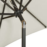 Garden Parasol with LED Lights Sand 200x211 cm Aluminium 313557