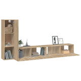 3 Piece TV Cabinet Set Sonoma Oak Engineered Wood 3114320