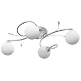 Ceiling Lamp with Round Glass Shades for 4 G9 LED Lights 337908