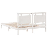 Extra Long Bed Frame without Mattress White 160x210 cm Solid Wood 3309190