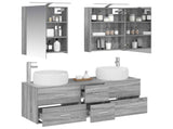 Bathroom Furniture Set 5 pcs Grey Sonoma 3407036