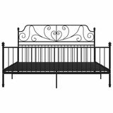 Bed Frame without Mattress Black Metal 200x200 cm 324859