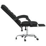 ZNTS Massage Reclining Office Chair Black Faux Leather 349814