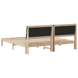 Bed Frame with Upholstered Headboard Brown 200 x 200 cm 3394381
