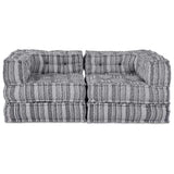 Modular Sofa 2 pcs Grey 140 x 70 x 56 cm Fabric 3315096