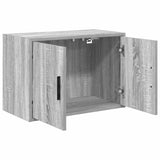 ZNTS Garage Wall Cabinets 2 pcs Grey Sonoma Engineered Wood 860654