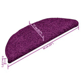 Stair Mats 15 pcs 56x17x3 cm Pink Half Round 322380