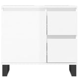 ZNTS 3 Piece Bathroom Furniture Set High Gloss White Engineered Wood 3190231