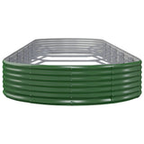 Garden Raised Bed Galvanised Steel 523x140x36 cm Green 319043