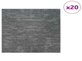 Carpet Tile Rock Grey 50 x 50 cm 20 pcs PP and Bitumen 42032484