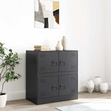 Sideboard Black Cold-rolled Steel Medium Sideboard Rectangular 841649