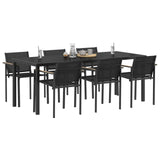 Outdoor Furniture Set 7 pcs Black and Anthracite Textilene 3422890