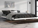 Bed Frame without Mattress High Gloss White 135x190 cm Double 832183