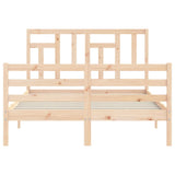 Bed Frame without Mattress 140x190 cm Solid Wood 3194941