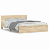 Bed Frame with Headboard Sonoma 152 x 203 cm Engineered Wood 3402861
